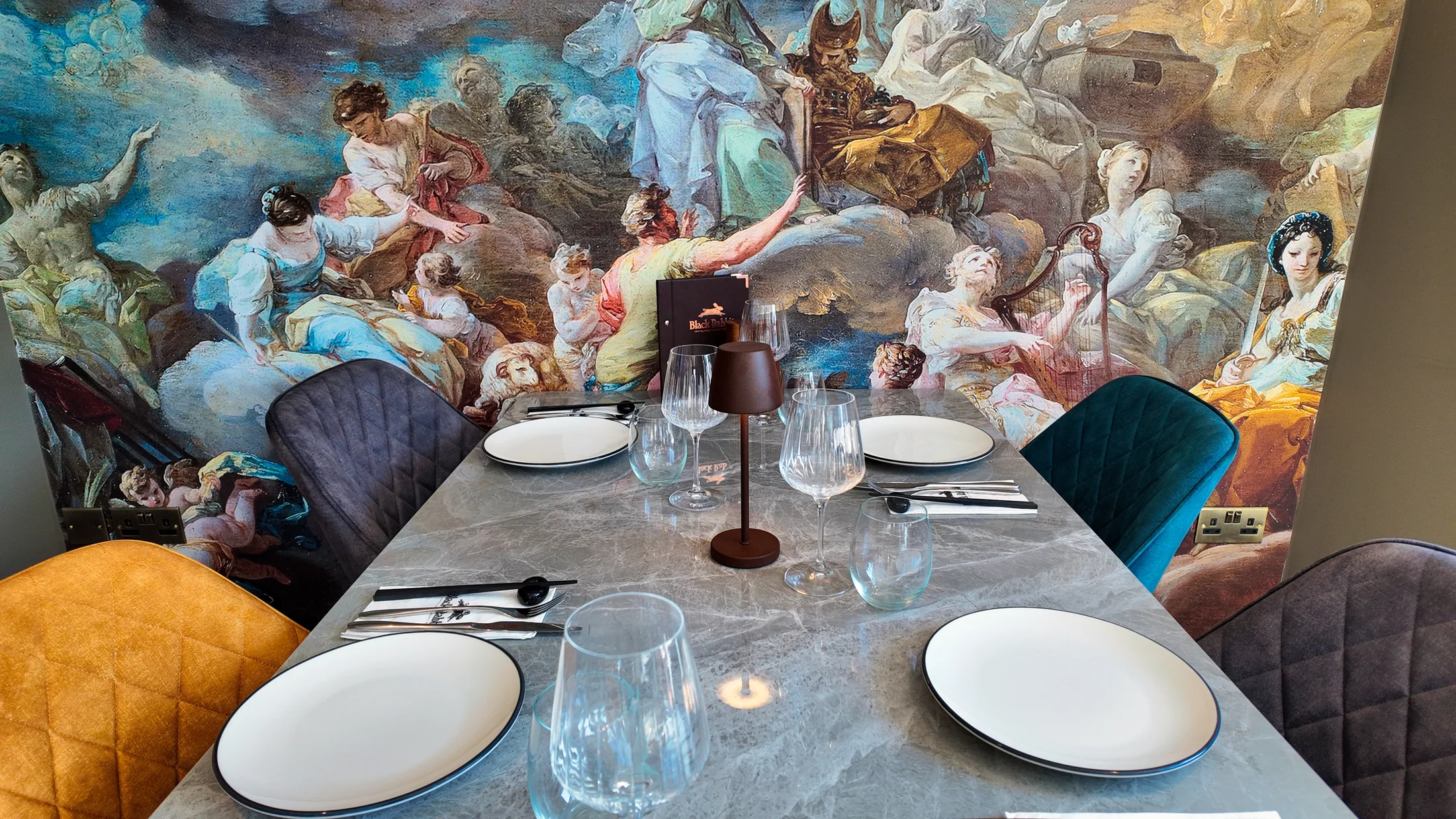 The modern dining room inside Black Rabbit